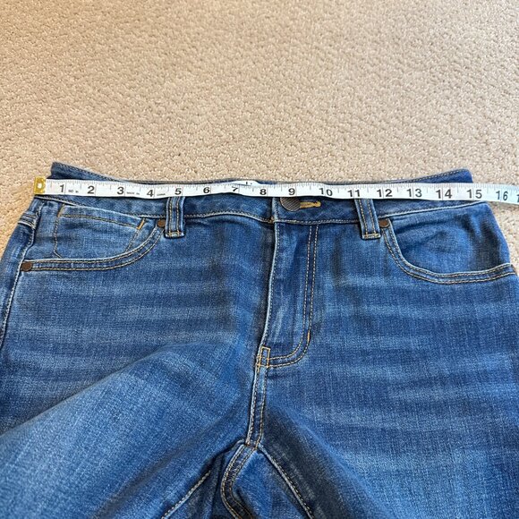 CAbi Jeans Cropped High Rise Straight Boho Gypsy Raw Hem Distressed Size 4 #5495 - Picture 6 of 12